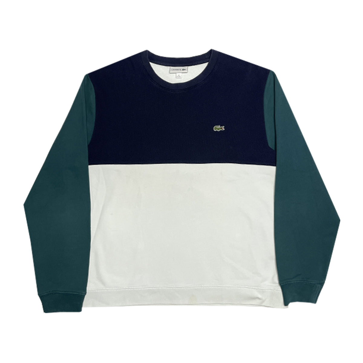 Lacoste - Round Neck Sweatshirt XXL White/Multi