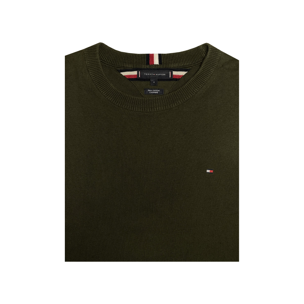 Tommy Hilfiger - Round Neck Sweater M Olive/Green