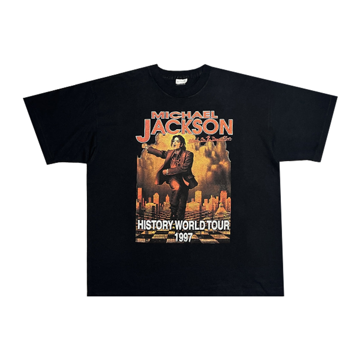 Michael Jackson - Vintage World Tour Tee L Black/Orange