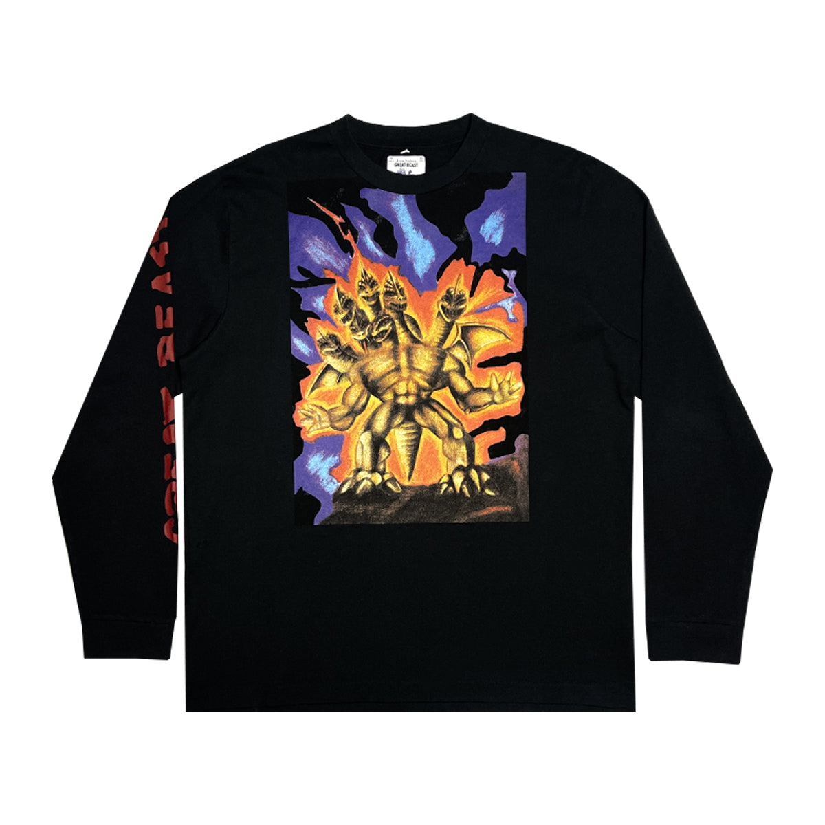 Acne Studios - Great Beast Long Sleeve Tee L Black/Multi