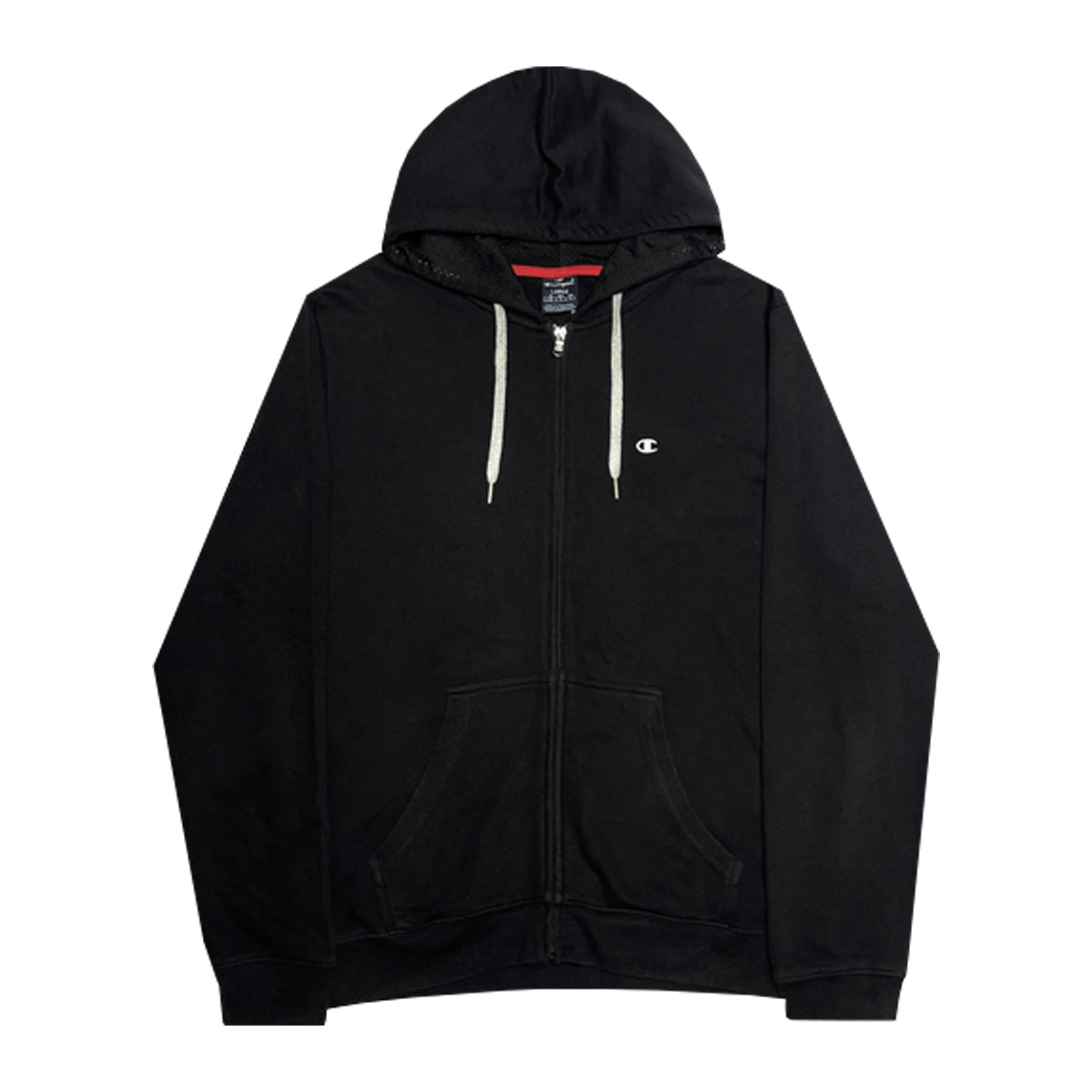 Champion - Side Logo Zip-Up Hoodie L Black