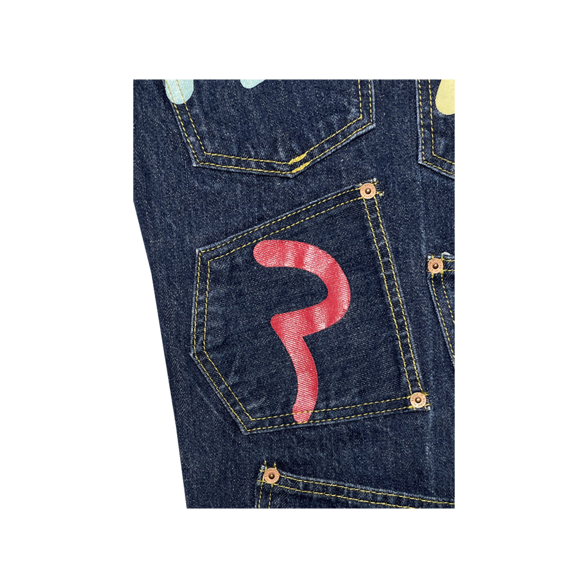 Evisu - Multi Pocketed Jeans 34 Blue/Multi