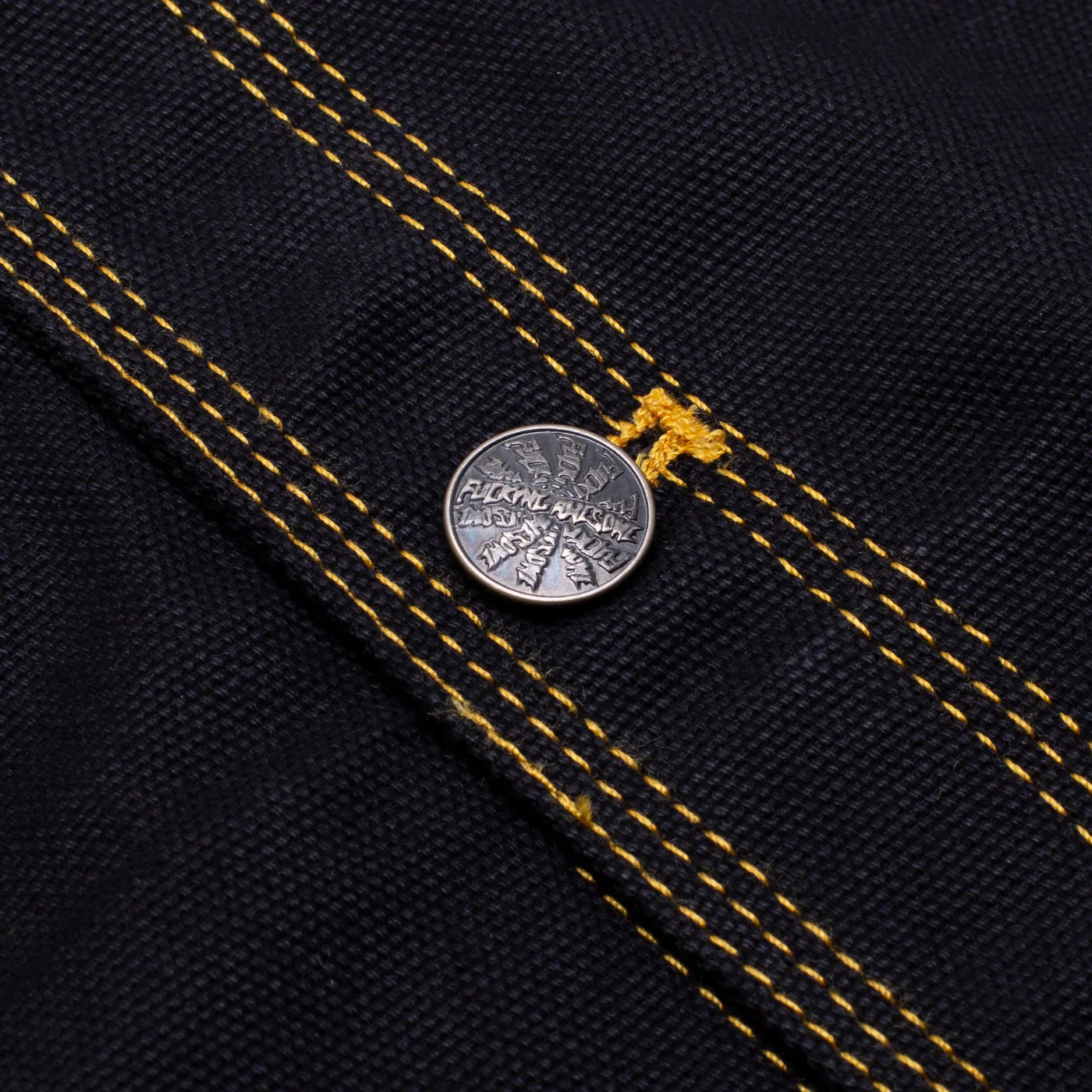Fucking Awesome - Twin Skull Trucker Jacket Black