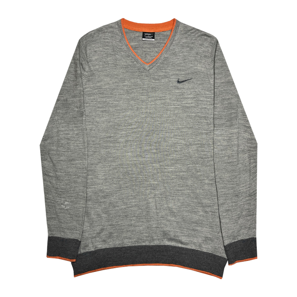Nike - Golf V-neck Sweater XL Grey/Orange