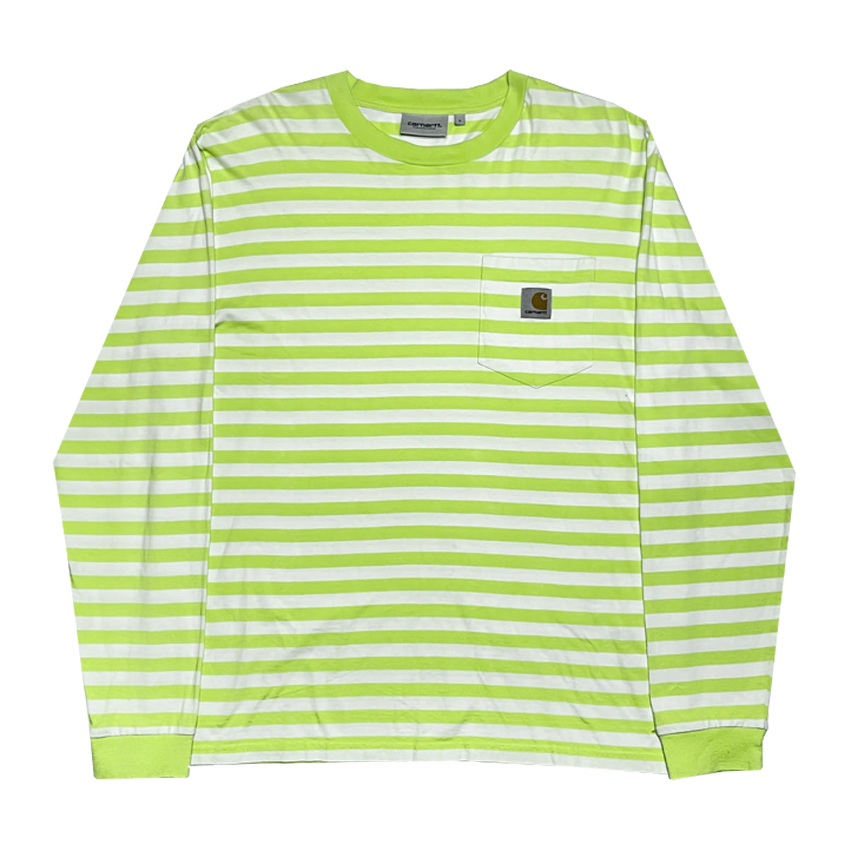 Carhartt - Chest Pocket Striped Tee L White/Green