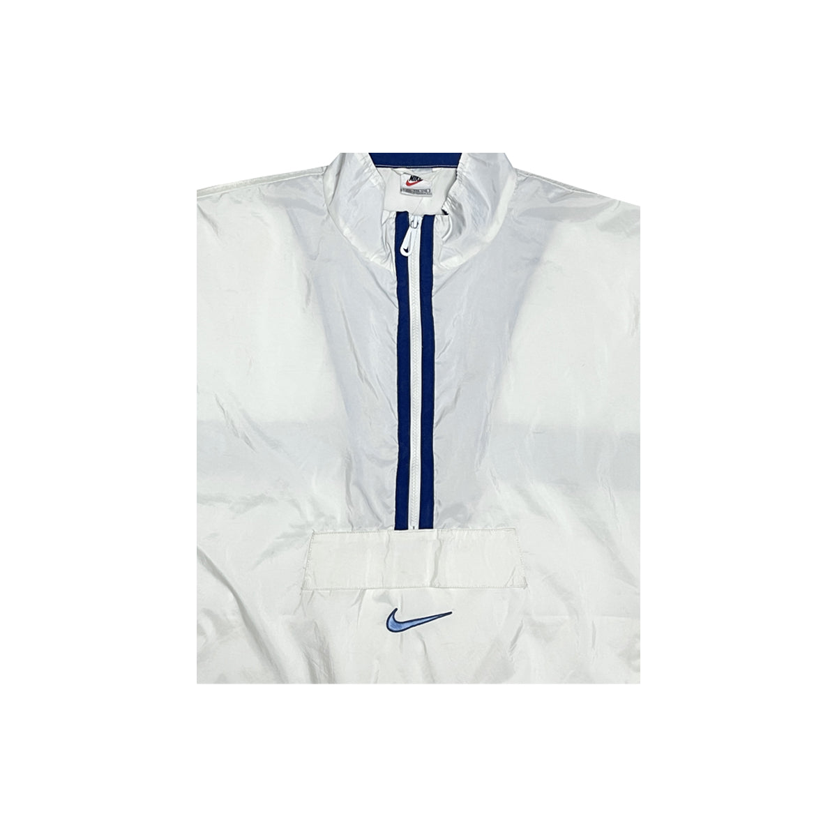 Nike - Vintage Half-Zip Track Sweatshirt XXL White/Blue