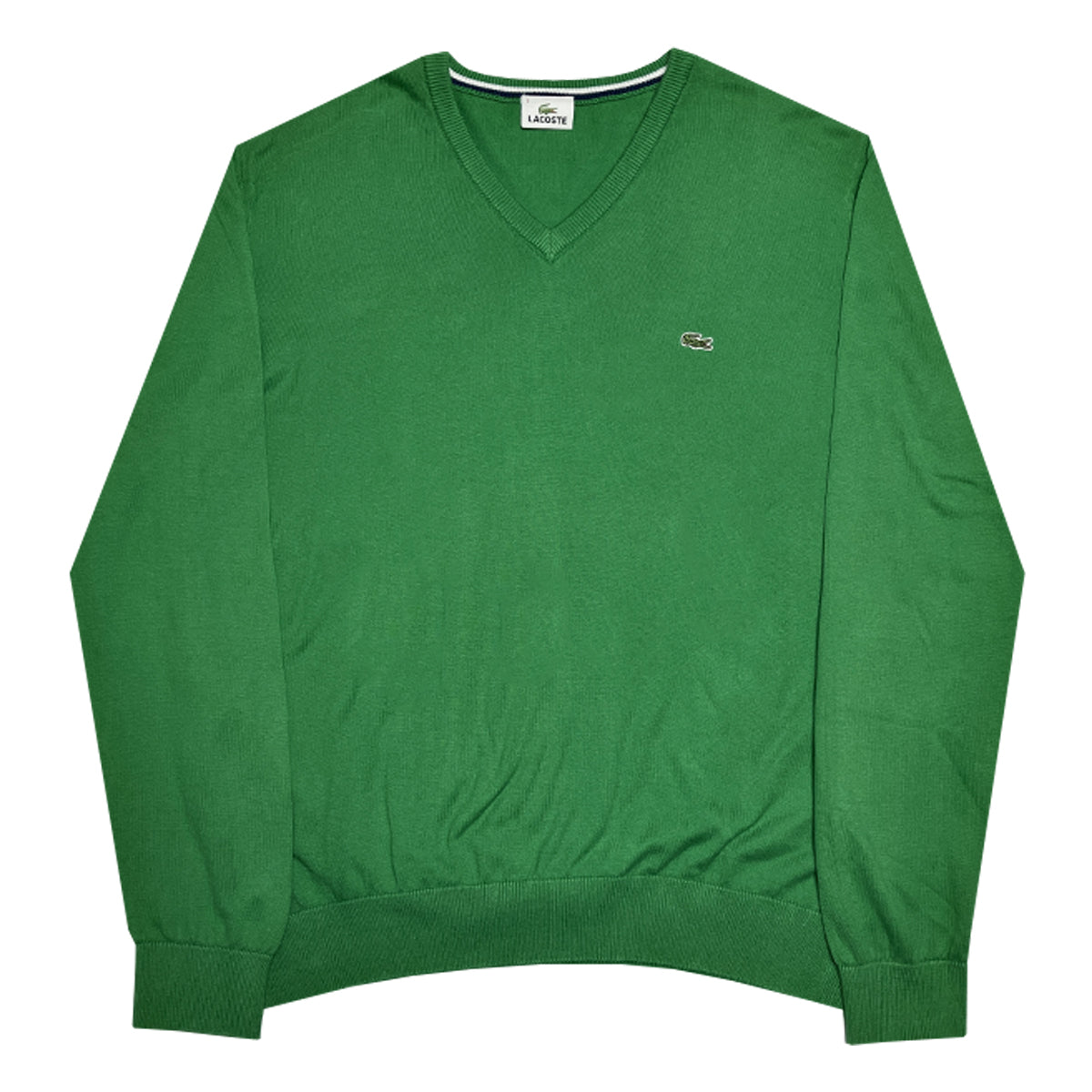 Lacoste - V-Neck Sweater XL Green