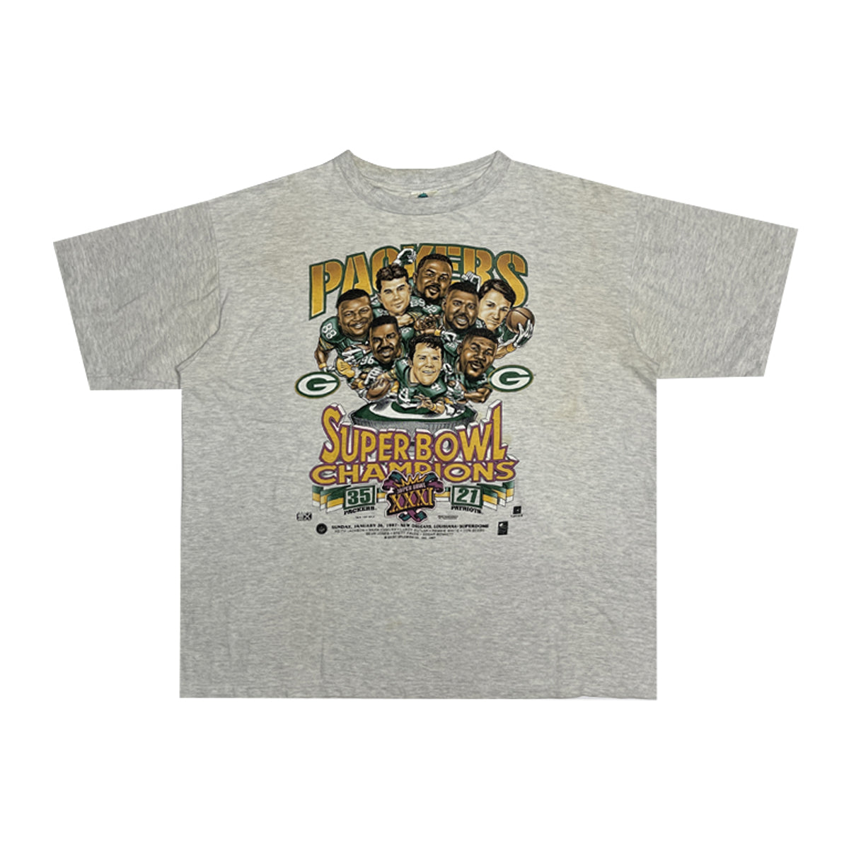 Archival - Vintage Green Bay Packers Tee XXL Grey/Multi
