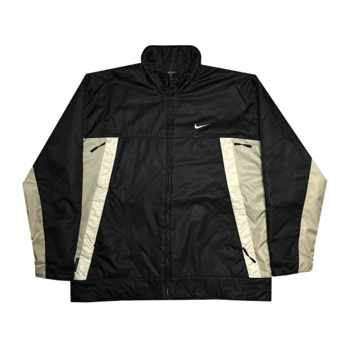 Nike - Vintage Zip-Up Rain Jacket XL Black/Khaki