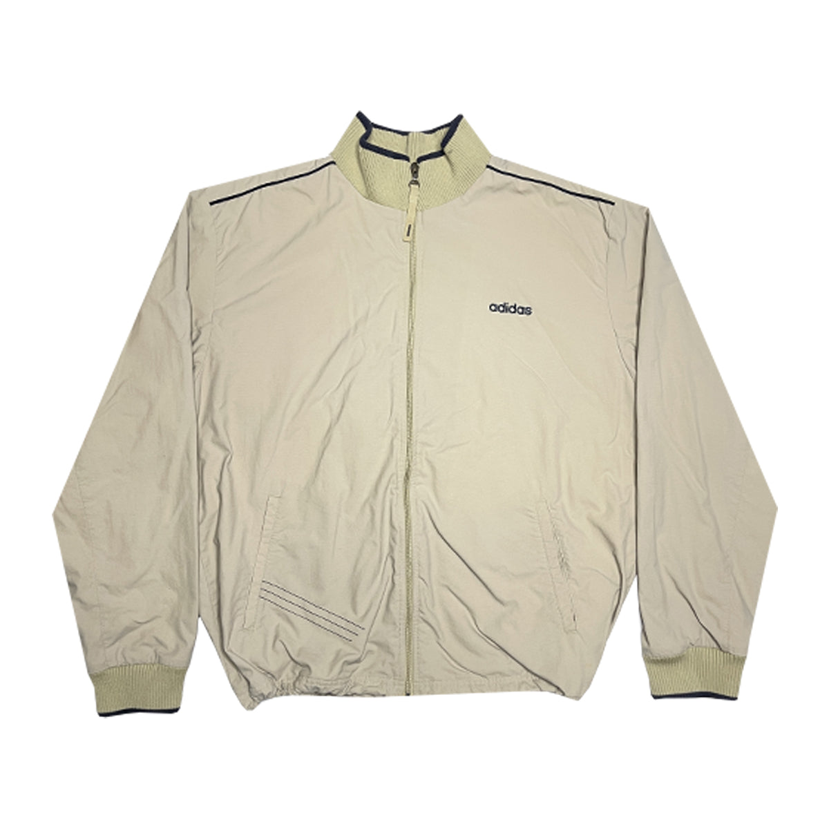 Adidas - Vintage Zip-Up Jacket XL Khaki