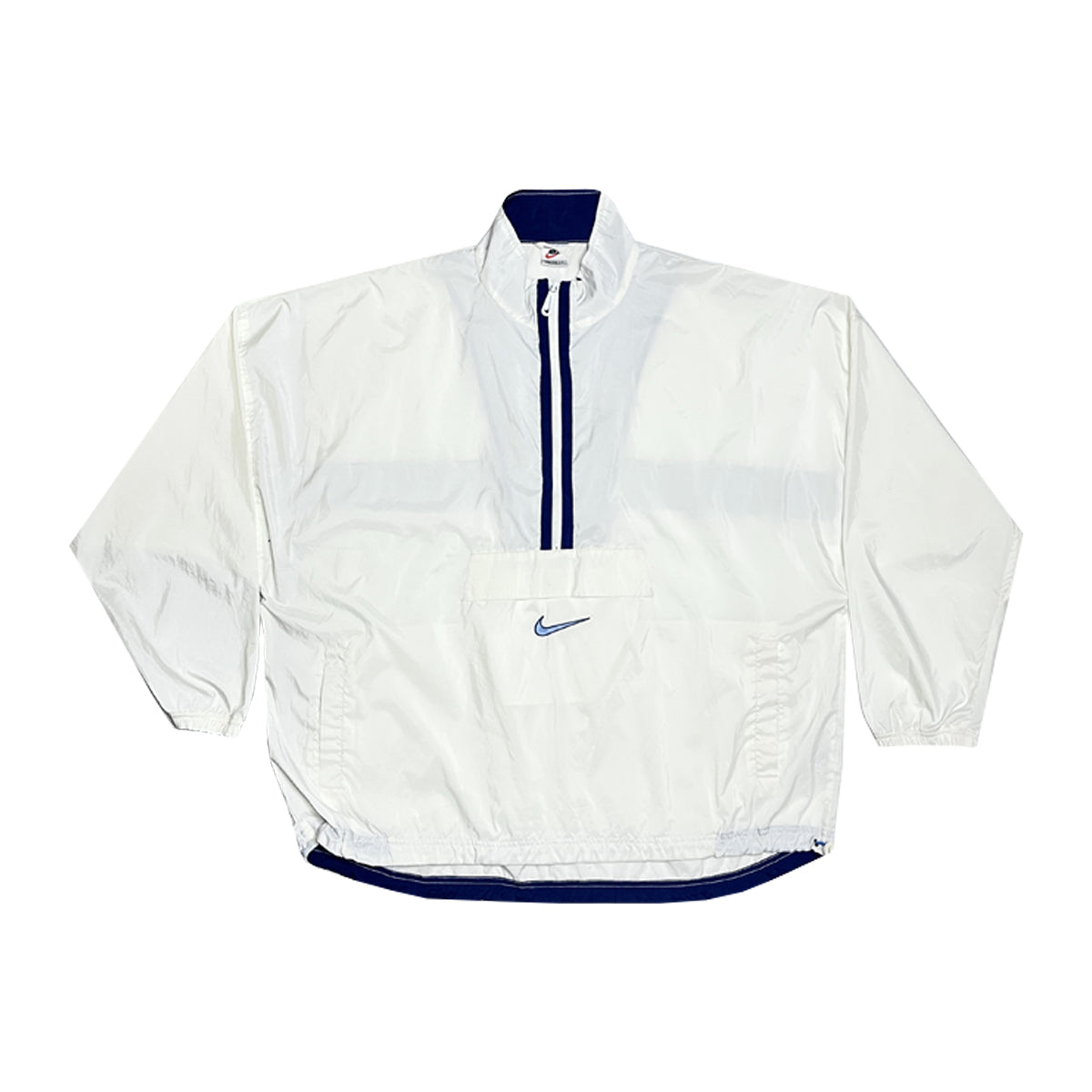 Nike - Vintage Half-Zip Track Sweatshirt XXL White/Blue