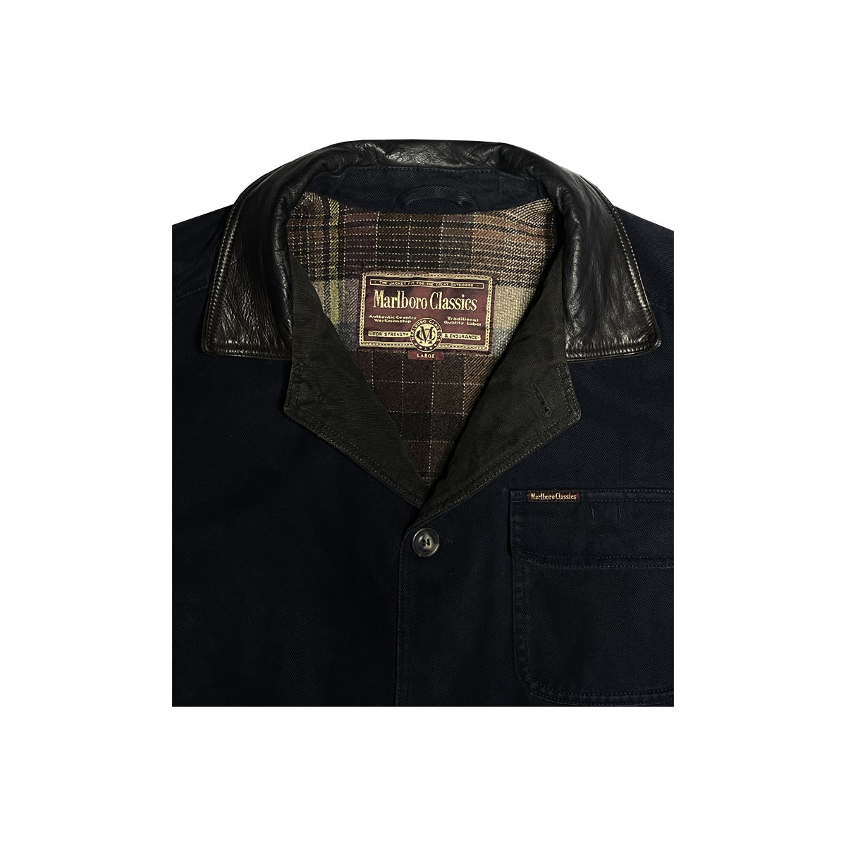 Marlboro Classics - Button-Up Heavy Coat L Navy/Blue