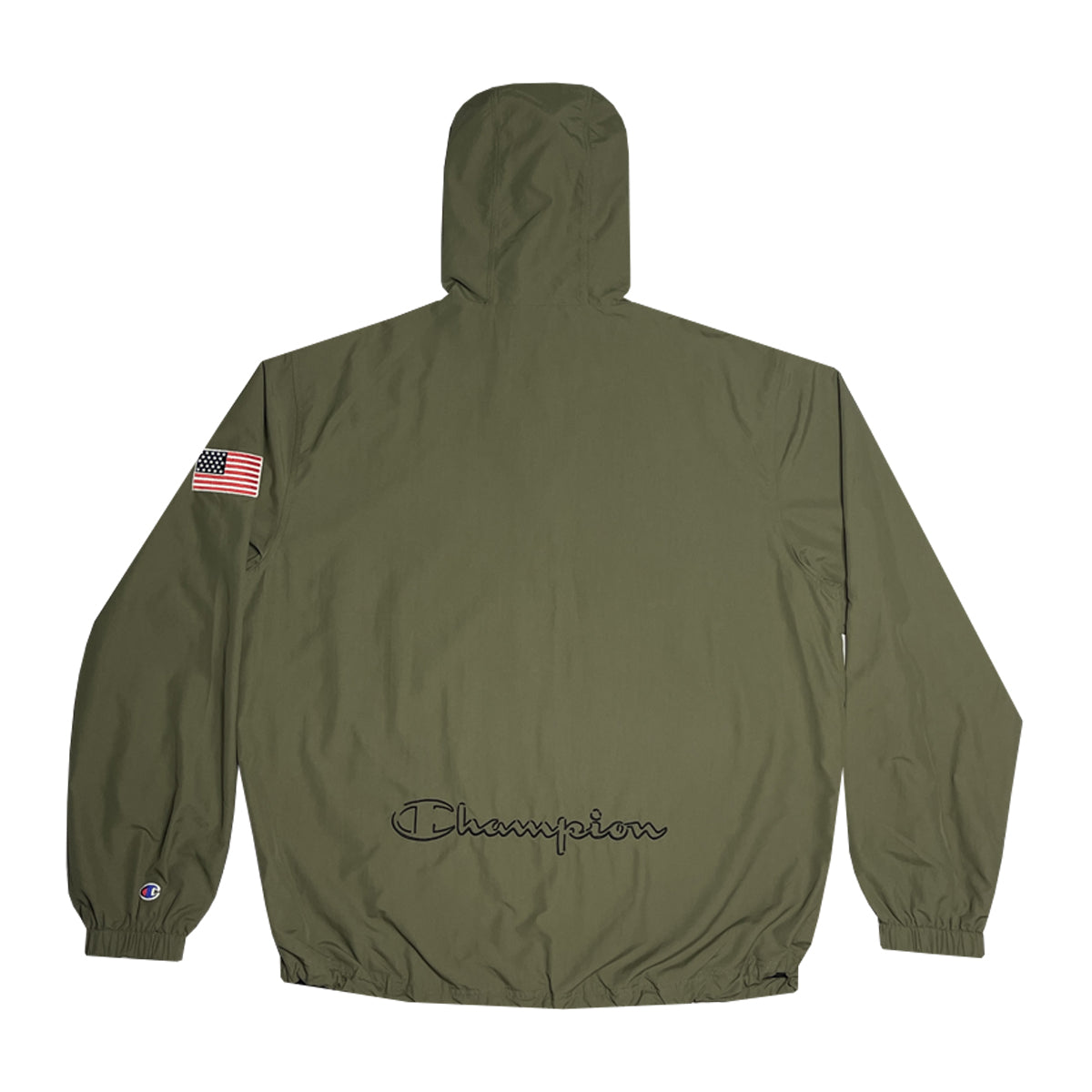 Champion - X Ne-Net Quarter-Zip Hooded Poncho L Olive/Green