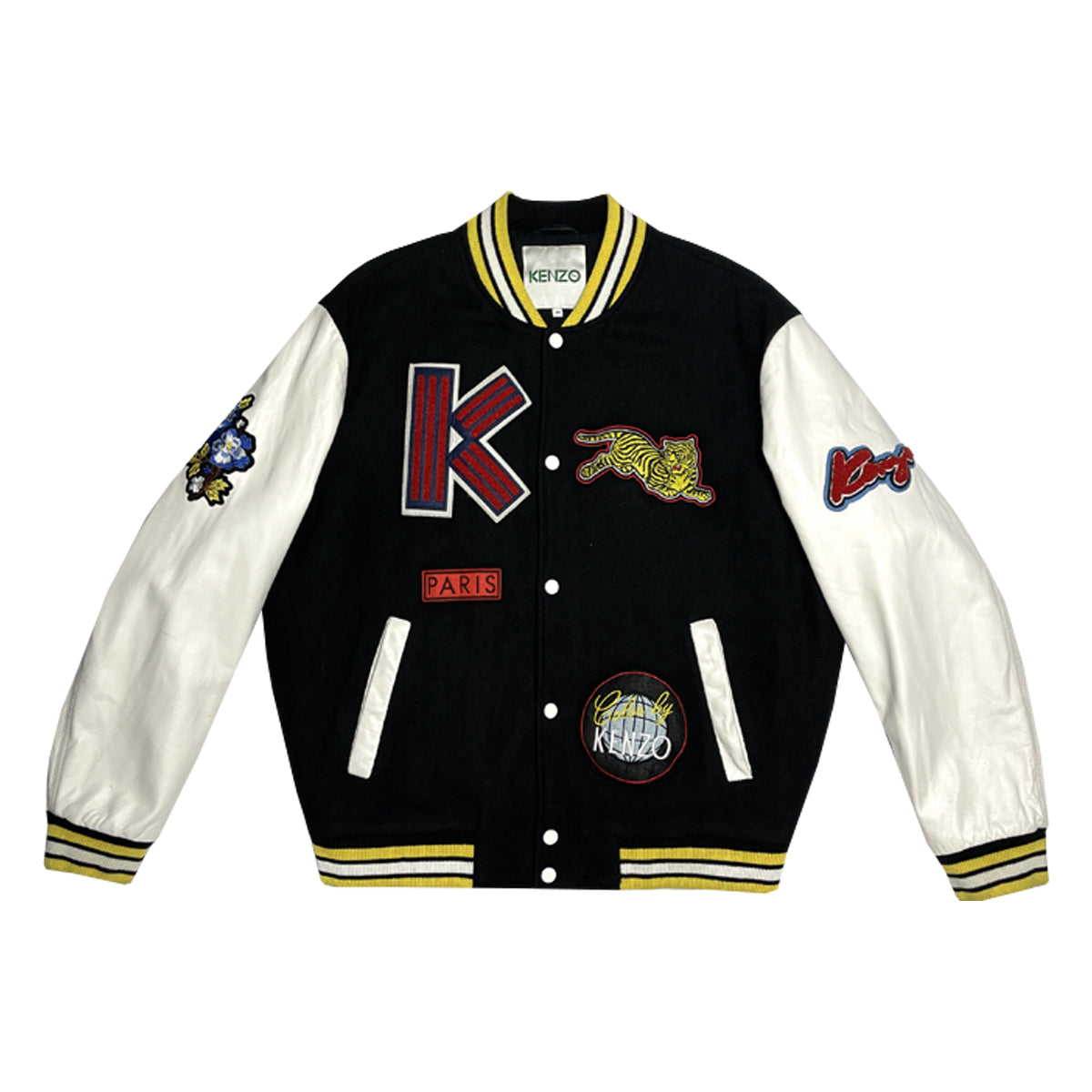 Kenzo - Dragon Embroided Varsity Jacket M Black/Multi