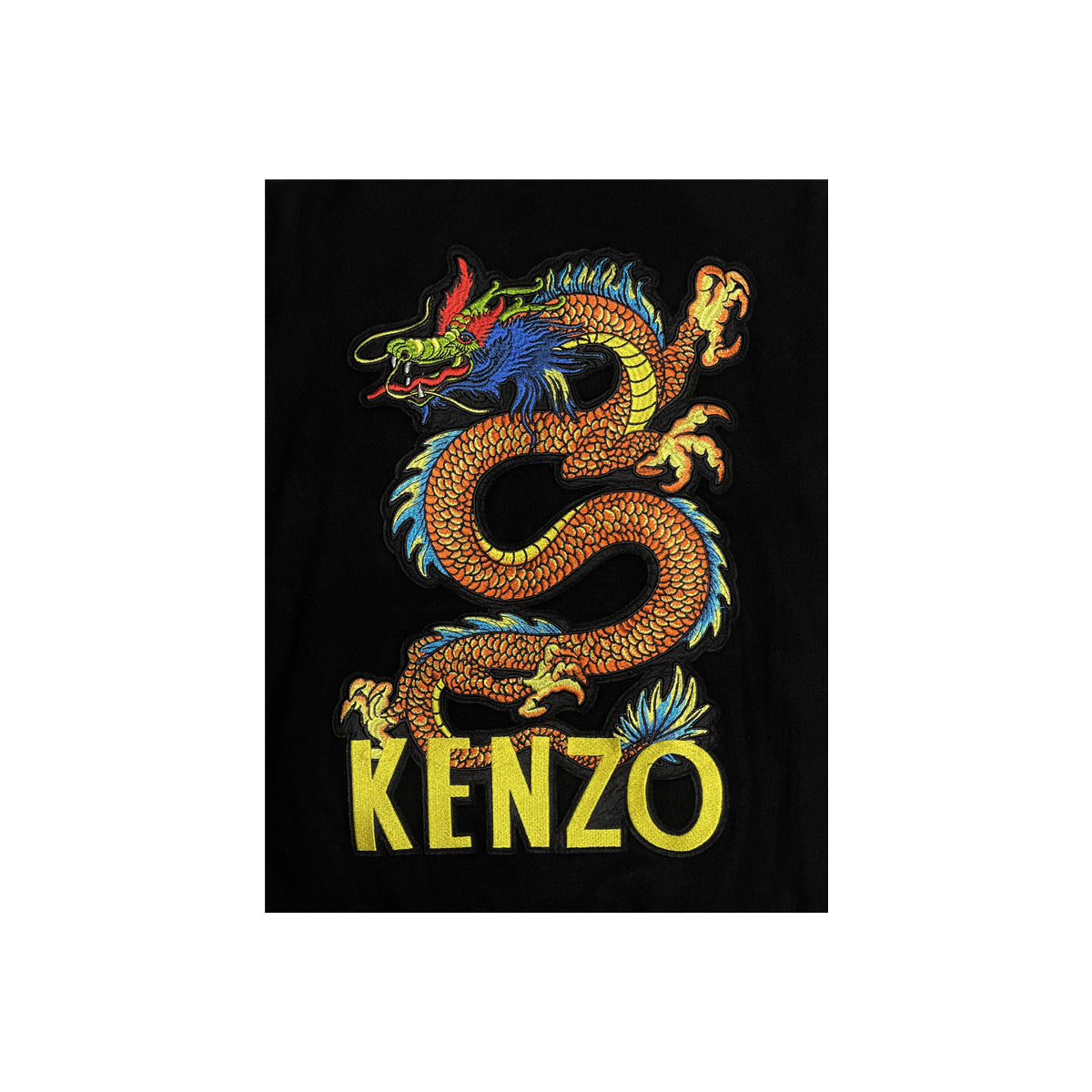 Kenzo - Dragon Embroided Varsity Jacket M Black/Multi