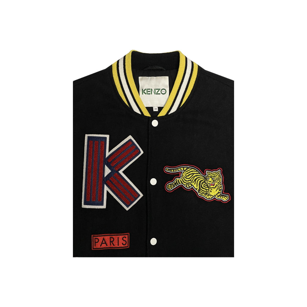 Kenzo - Dragon Embroided Varsity Jacket M Black/Multi