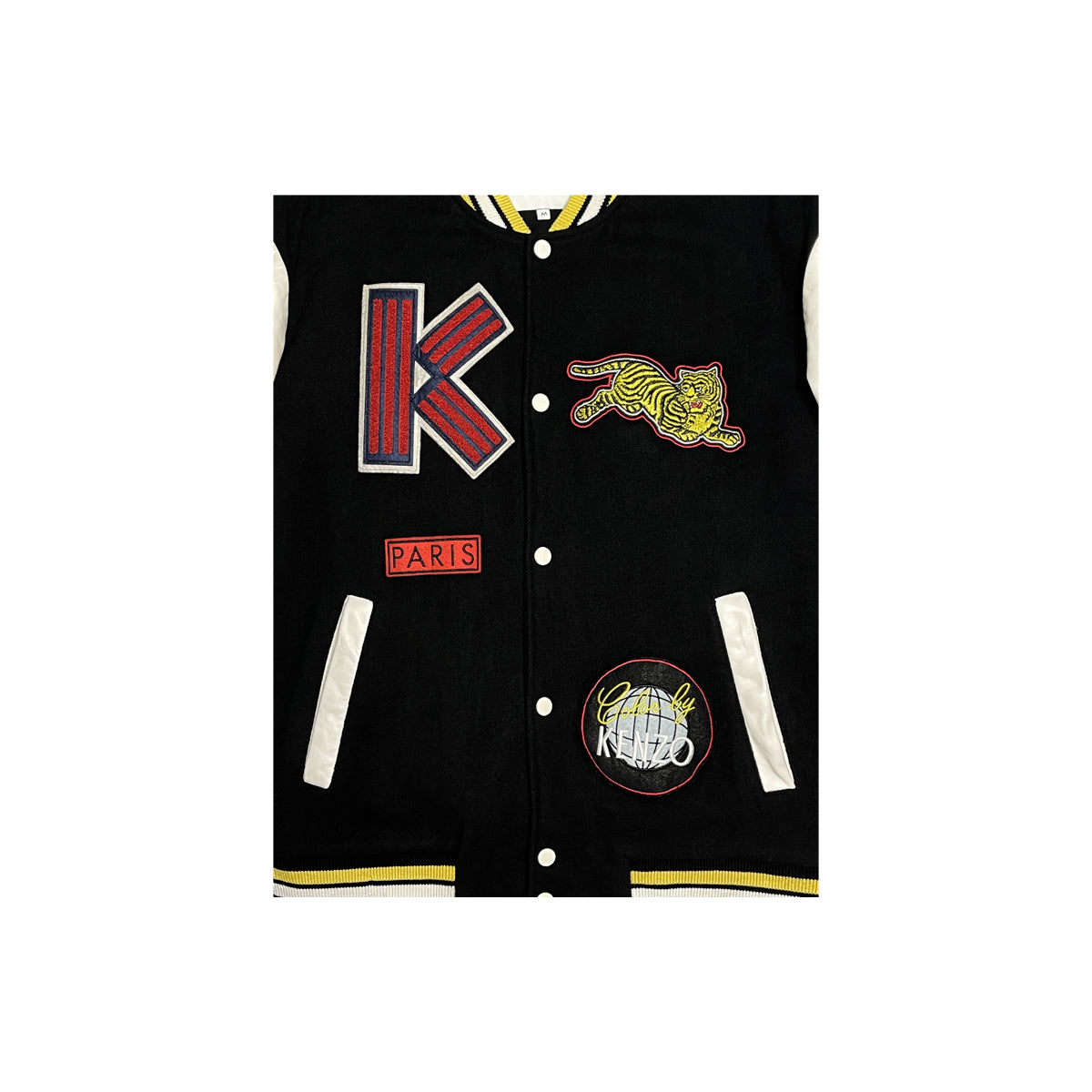 Kenzo - Dragon Embroided Varsity Jacket M Black/Multi