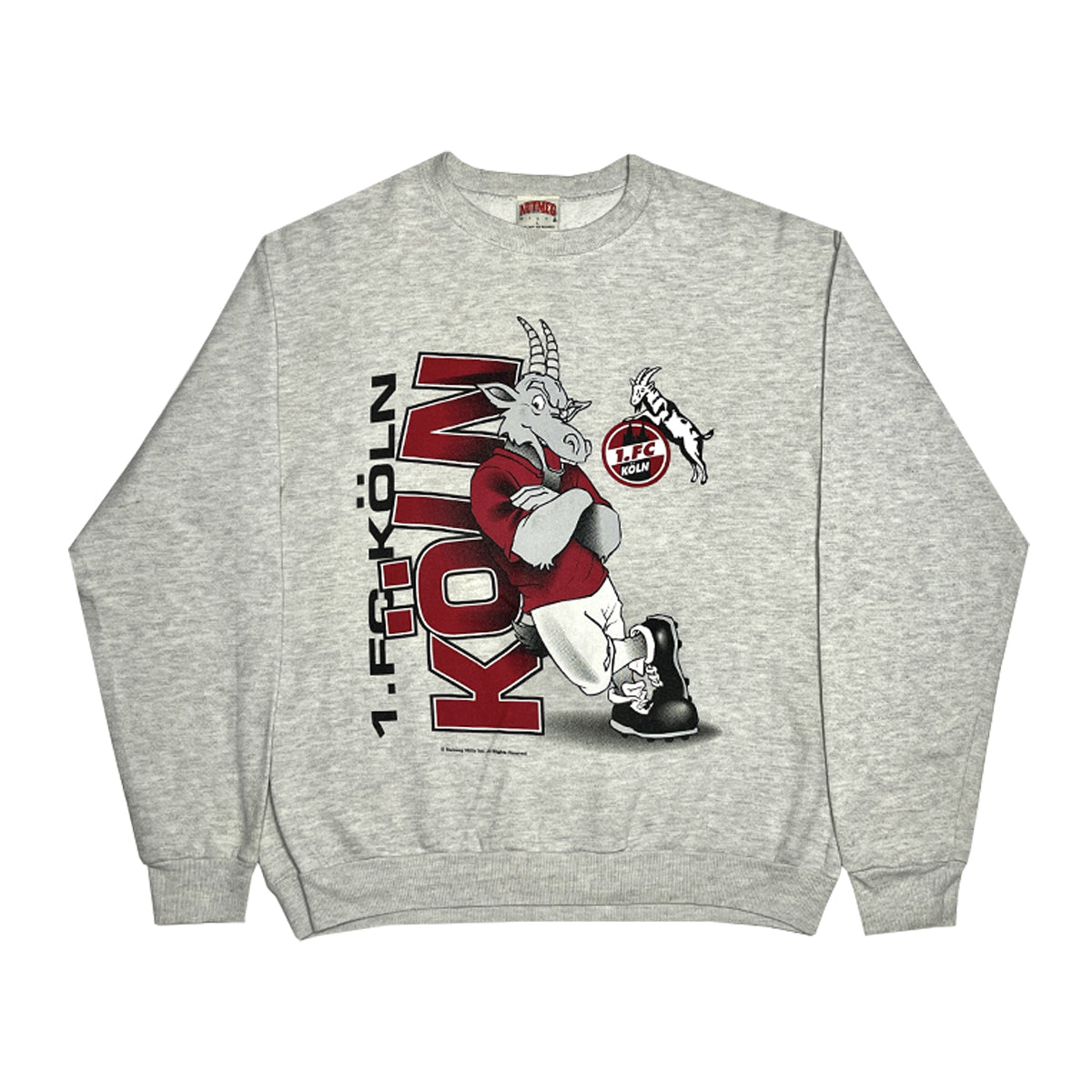 Nutmeg - Vintage FC.Koln Sweatshirt L Grey/Red