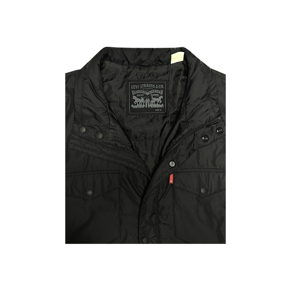 Levi's - Button-Up Puffer Jacket M Black