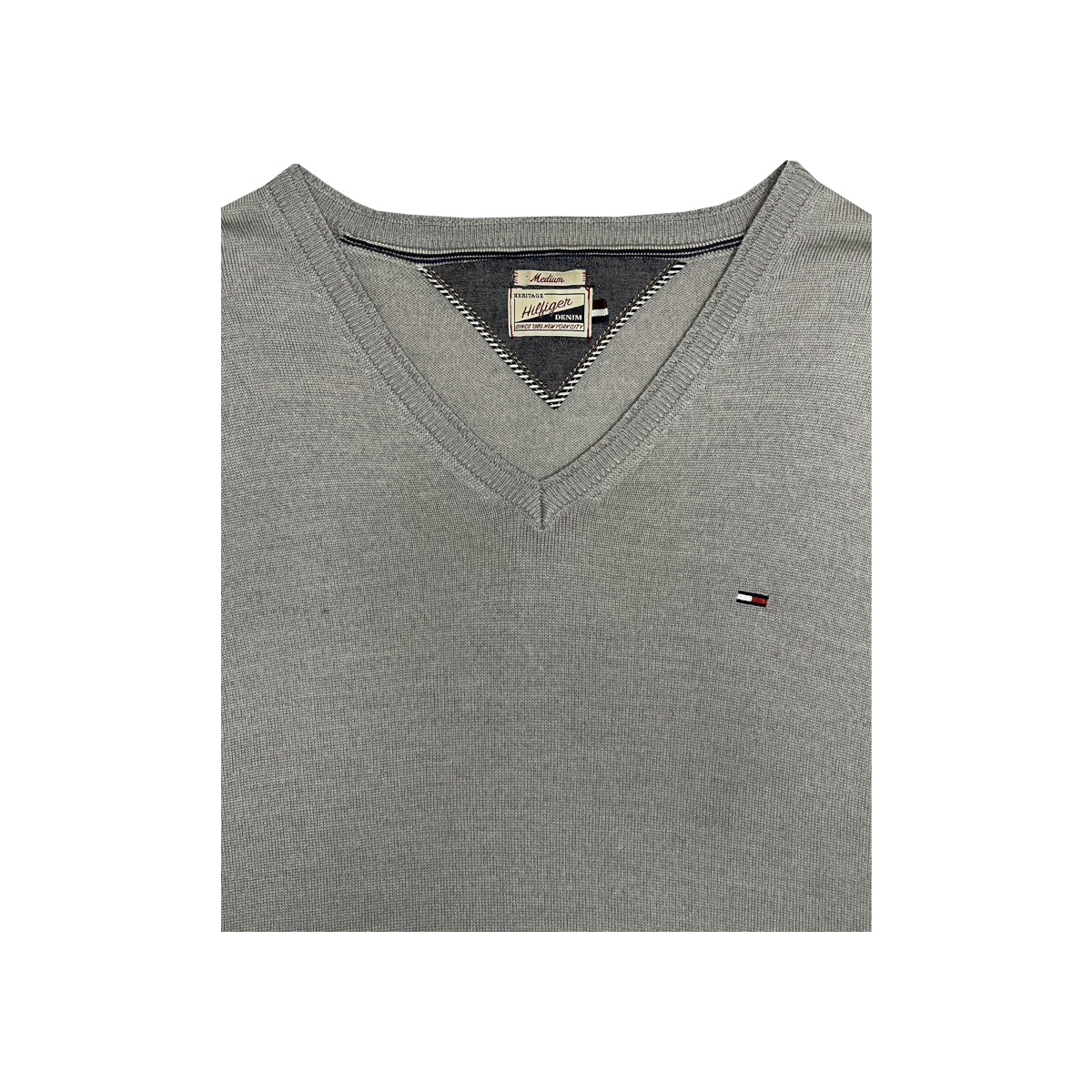 Tommy Hilfiger - V-Neck Sweater M Grey
