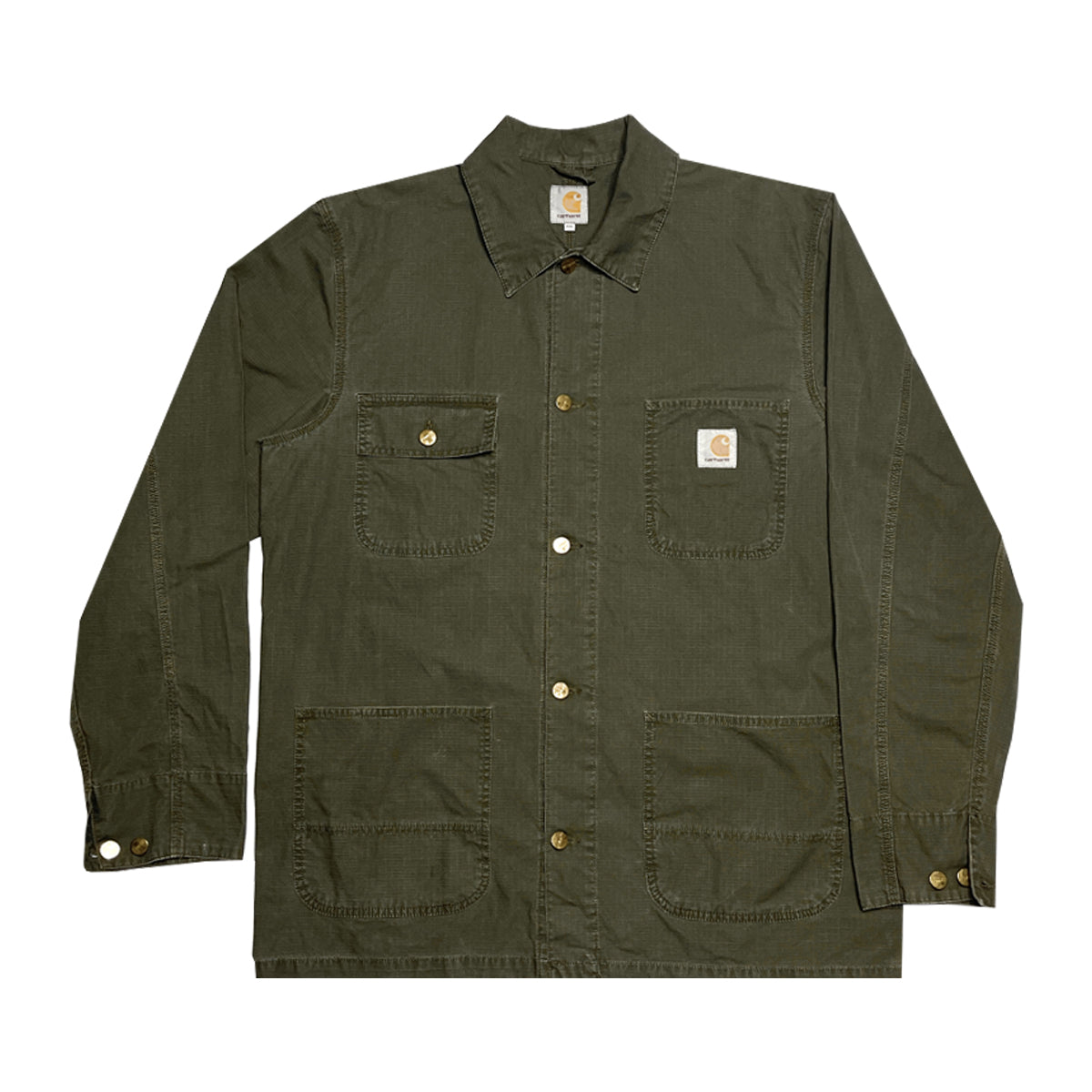 Carhartt - Heavy Button Up Work Shirt XXL Olive/Green
