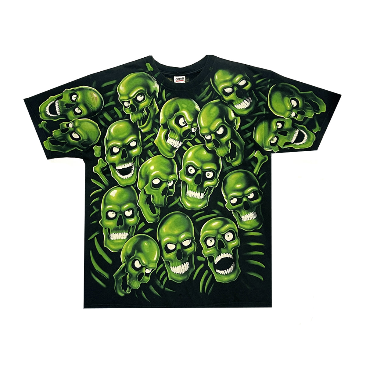Juicy J - Vintage Skull Pile Tee L Black/Green