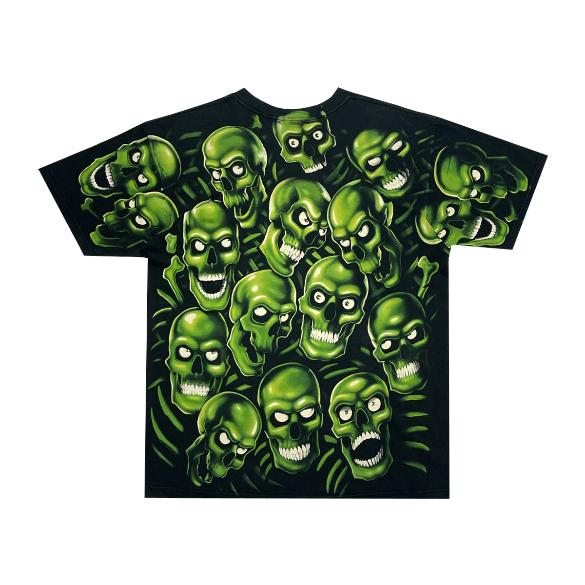 Juicy J - Vintage Skull Pile Tee L Black/Green