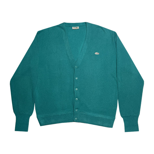 Lacoste - Button-Up Cardigan L Teal/Blue