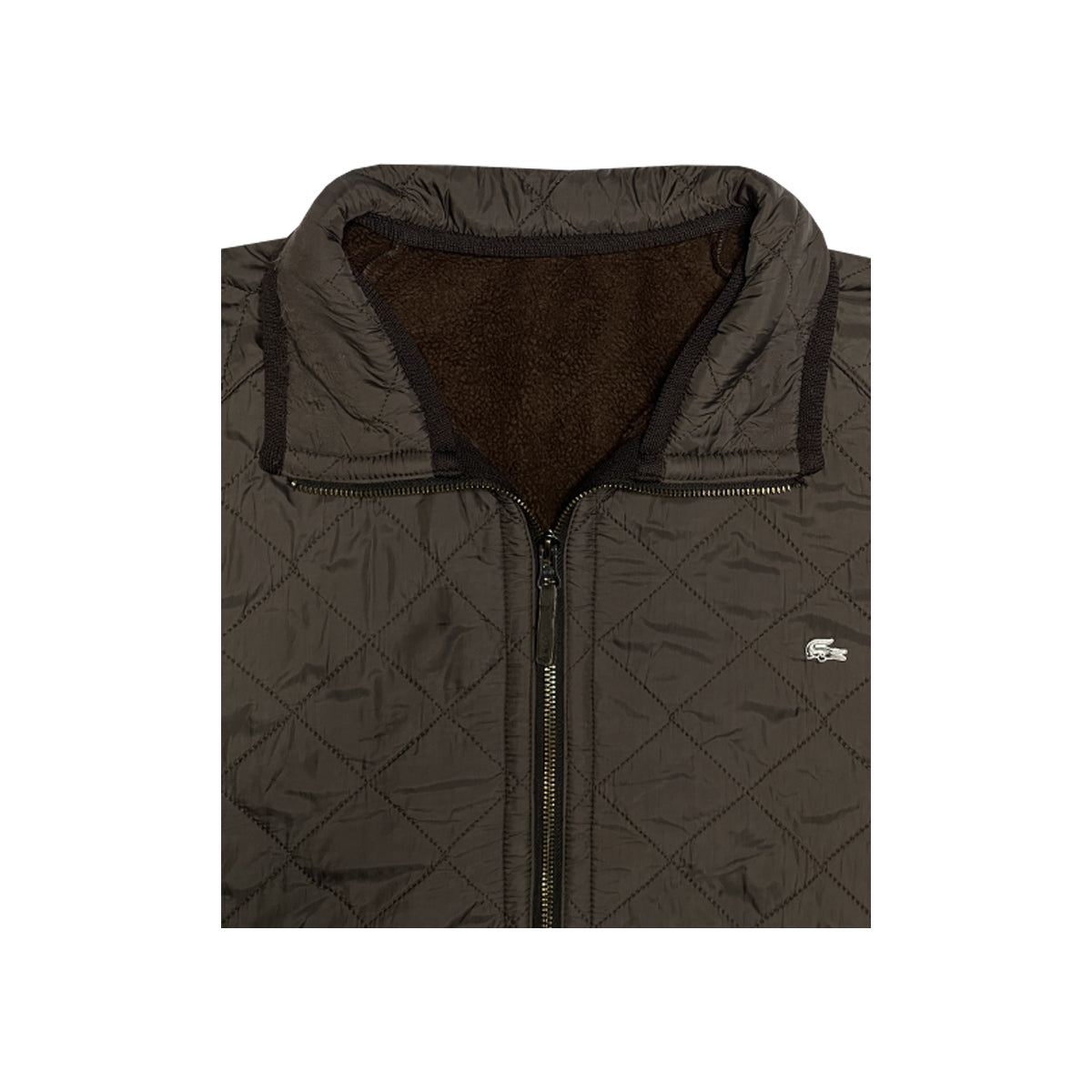 Lacoste - Quilted Fleece Lined Jacket XL Olive/Green