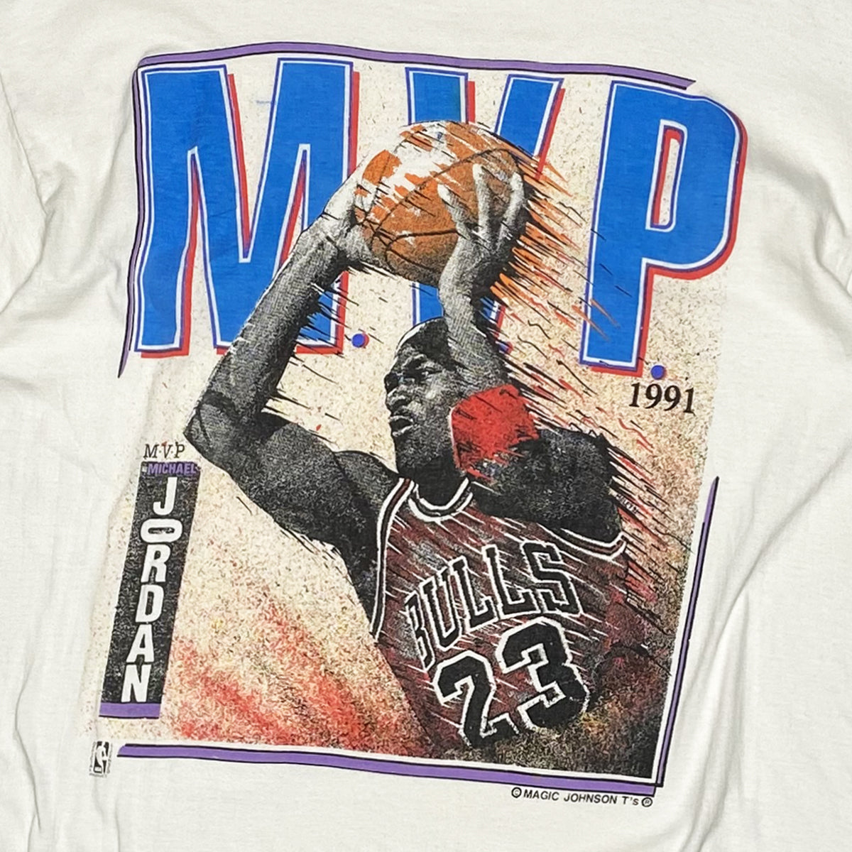 NBA - Vintage Michael Jordan MVP Tee XL White/Multi