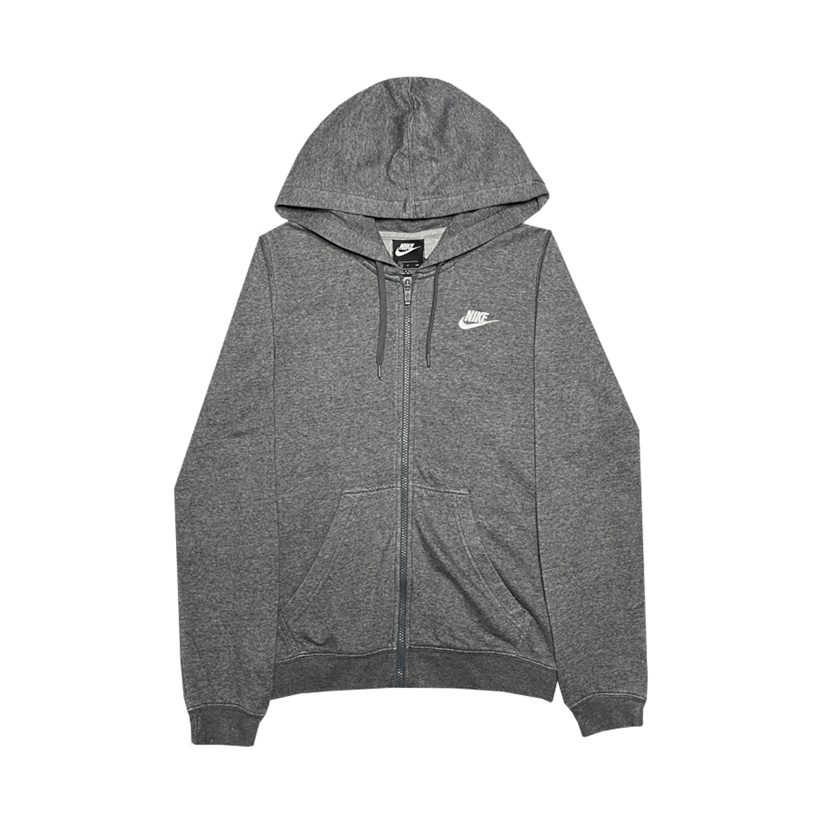 Nike - Zip-Up Side Swoosh Hoodie S Grey