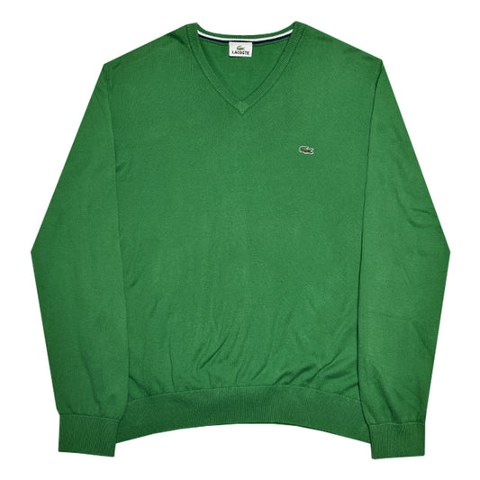 Lacoste - V-Neck Sweater XL Green