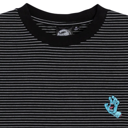 SANTA CRUZ - SIMPLIFIED HAND STRIPED MENS T-SHIRT BLACK