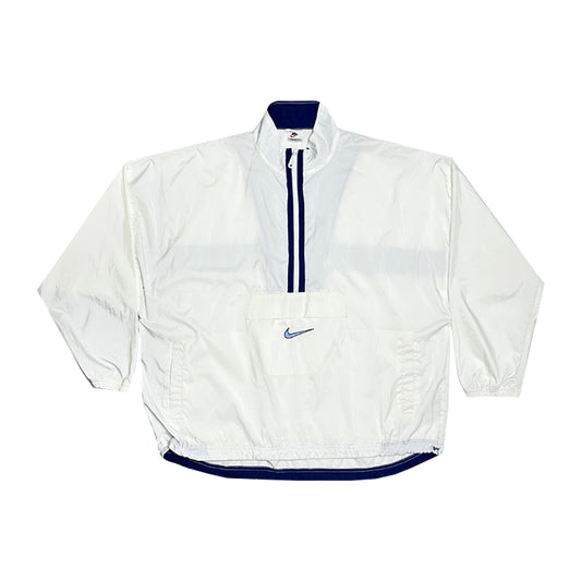 Nike - Vintage Half-Zip Track Sweatshirt XXL White/Blue