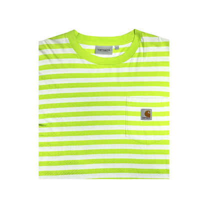 Carhartt - Chest Pocket Striped Tee L White/Green