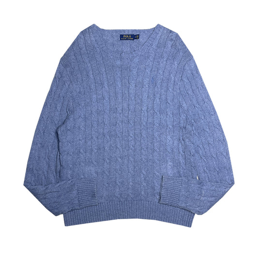 Polo Ralph Lauren - Patterned Knit Sweater L Lavender/Blue