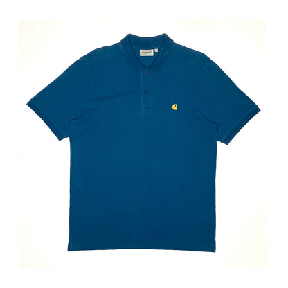 Carhartt - WIP Button Up Collar Tee L Blue