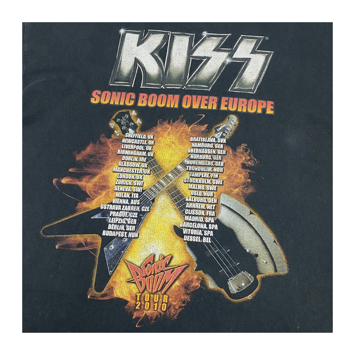 Kiss - Sonic Boom Europe Tee XL Black/Multi