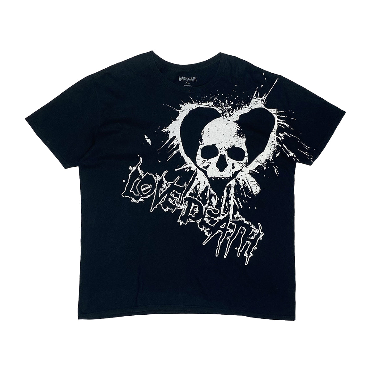 Love Death - Heart Skull Tee XL Navy/White