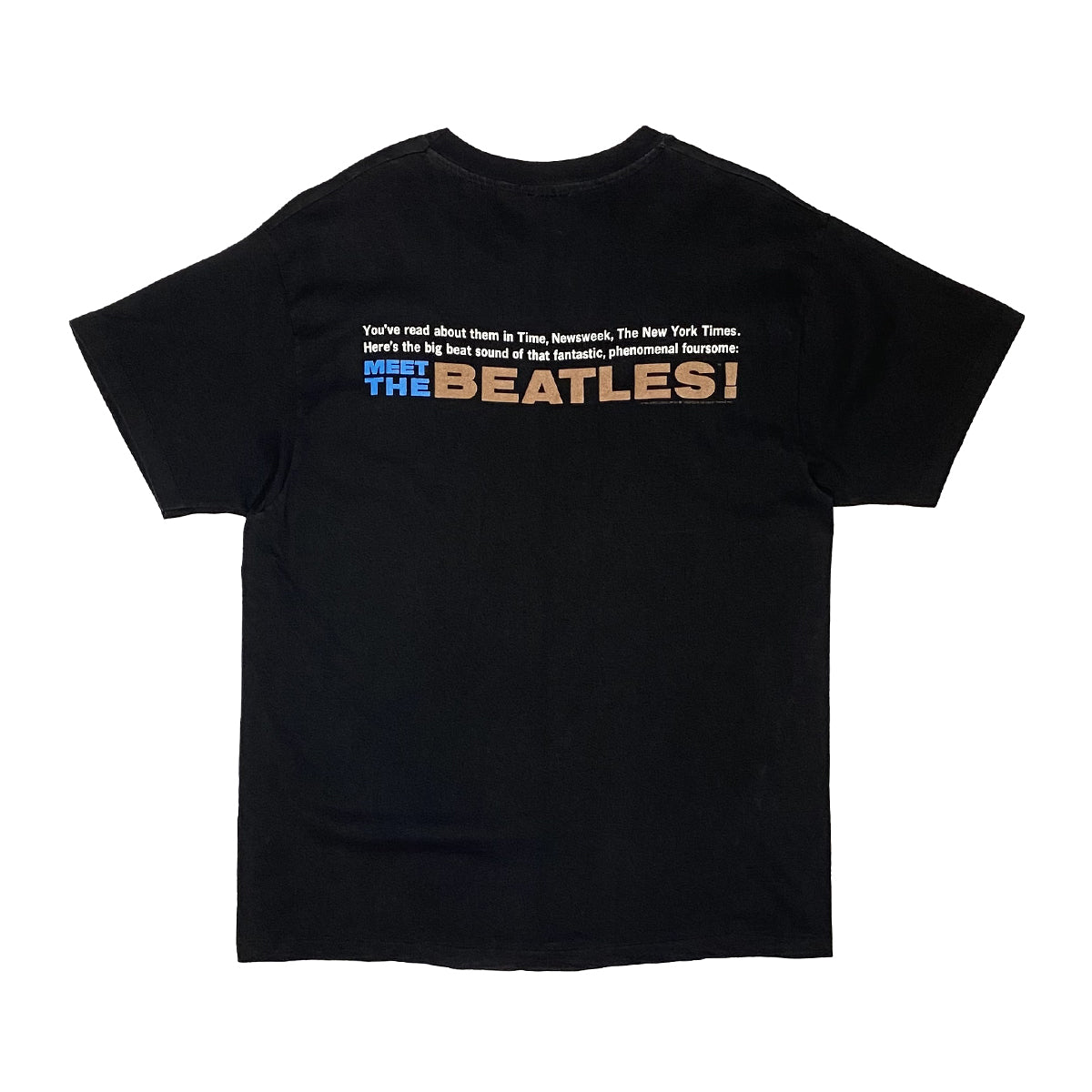 Music Tee - Vintage Meet The Beatles Graphic Tee 1992 XL Black