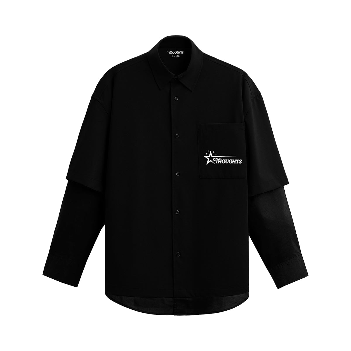 Thoughts - Double Sleeved Shirt Black/White