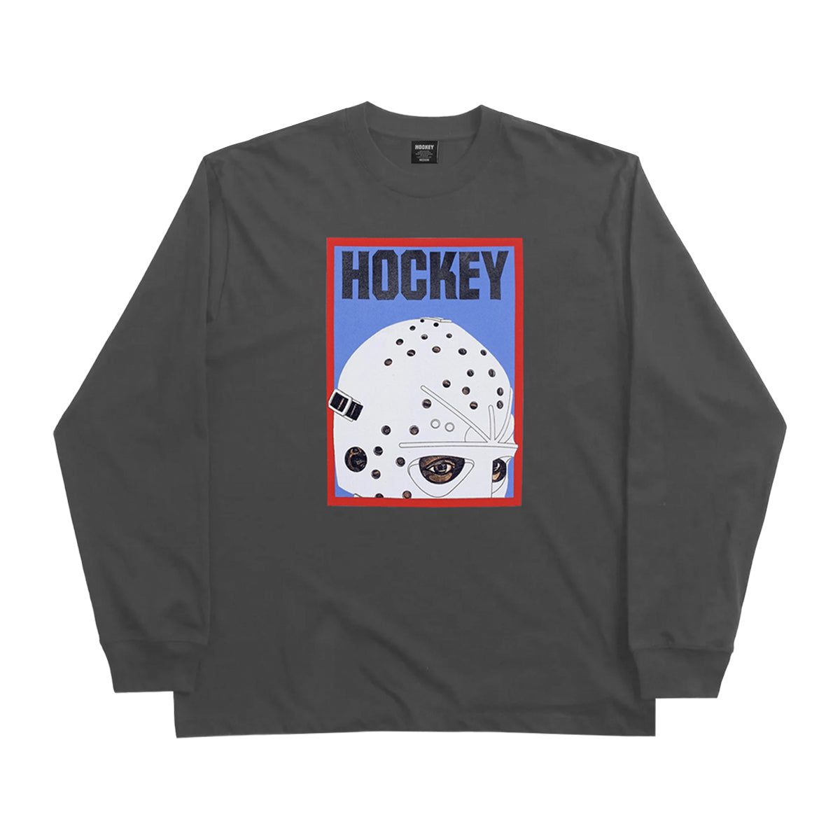 Hockey - Half Mask long sleeve Tee Charcoal