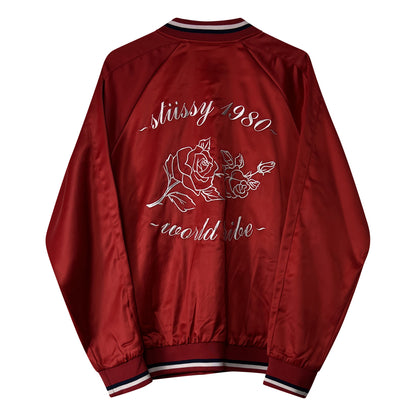 Stussy - Baseball Jacket S Red/White/Blue