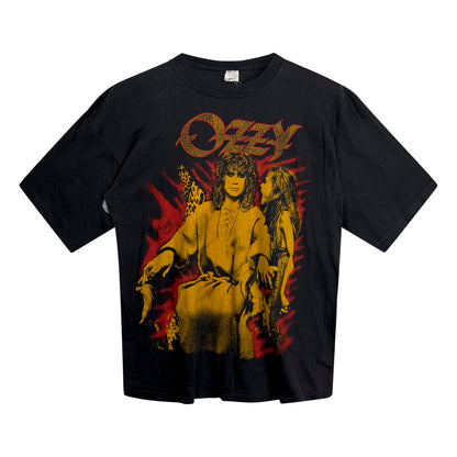 Music Tee - Vintage Ozzy Osbourne 1989 Tour Tee XL Faded Black