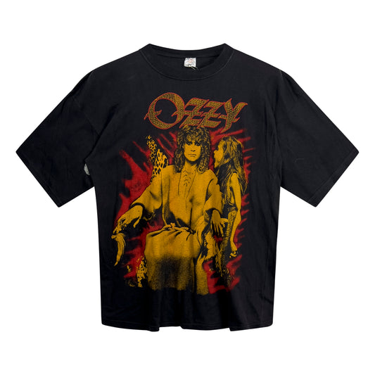 Music Tee - Vintage Ozzy Osbourne 1989 Tour Tee XL Faded Black