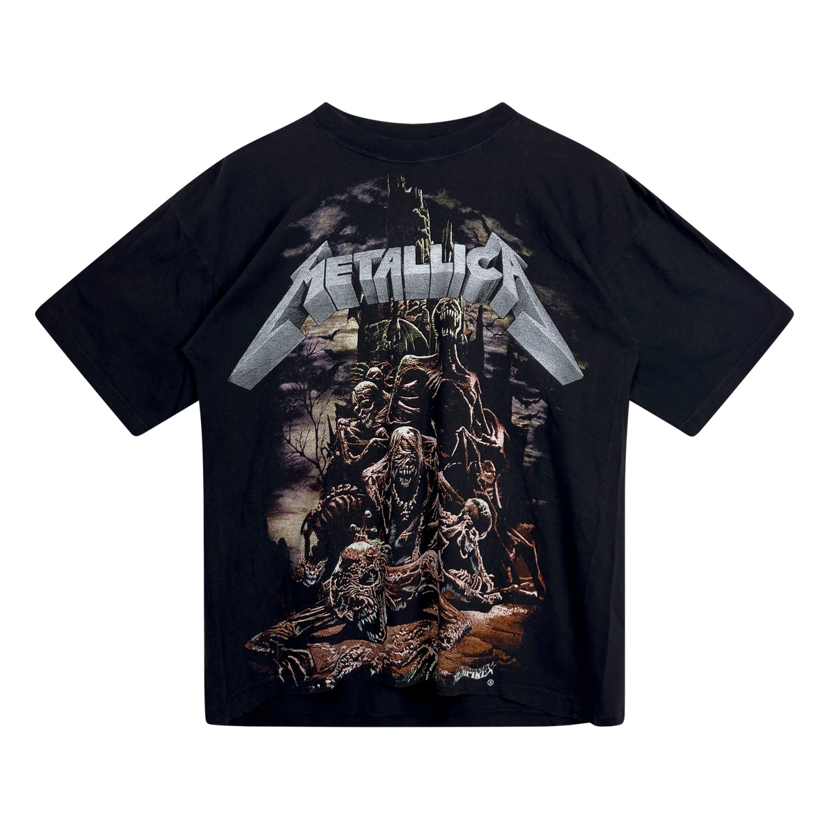 Music Tee - Vintage Metallica Graphic Tee L Black