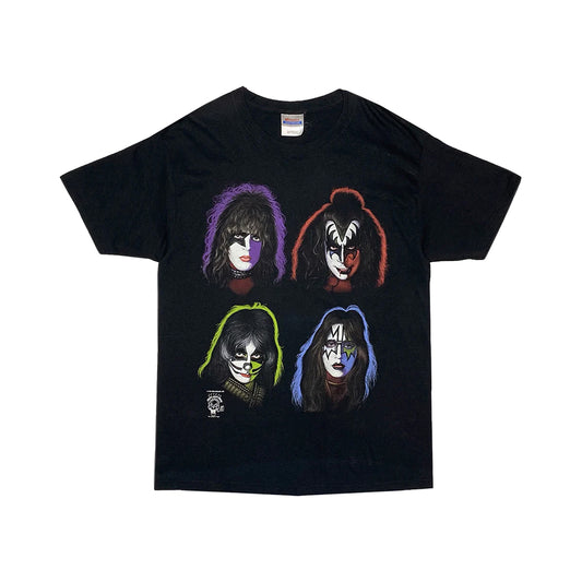 Music Tee - Kiss Faces Tee M Black