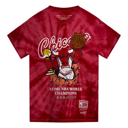 Mitchell & Ness - Chicago Bulls Tee S Red/Tie/Dye