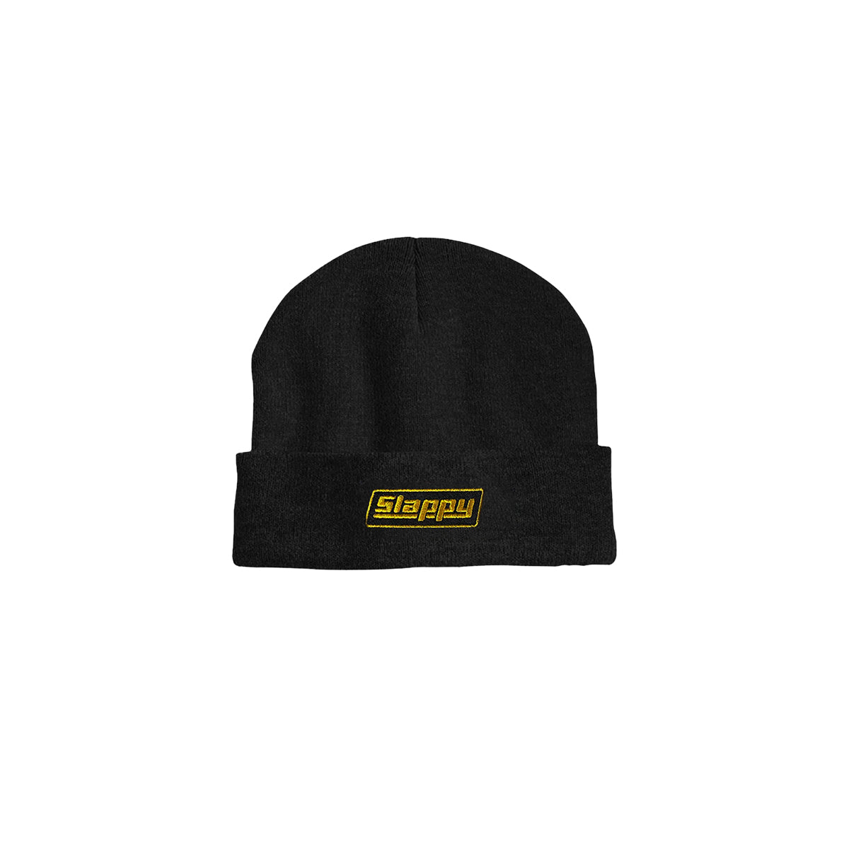 Slappy - OG Logo Roll Up Beanie Black