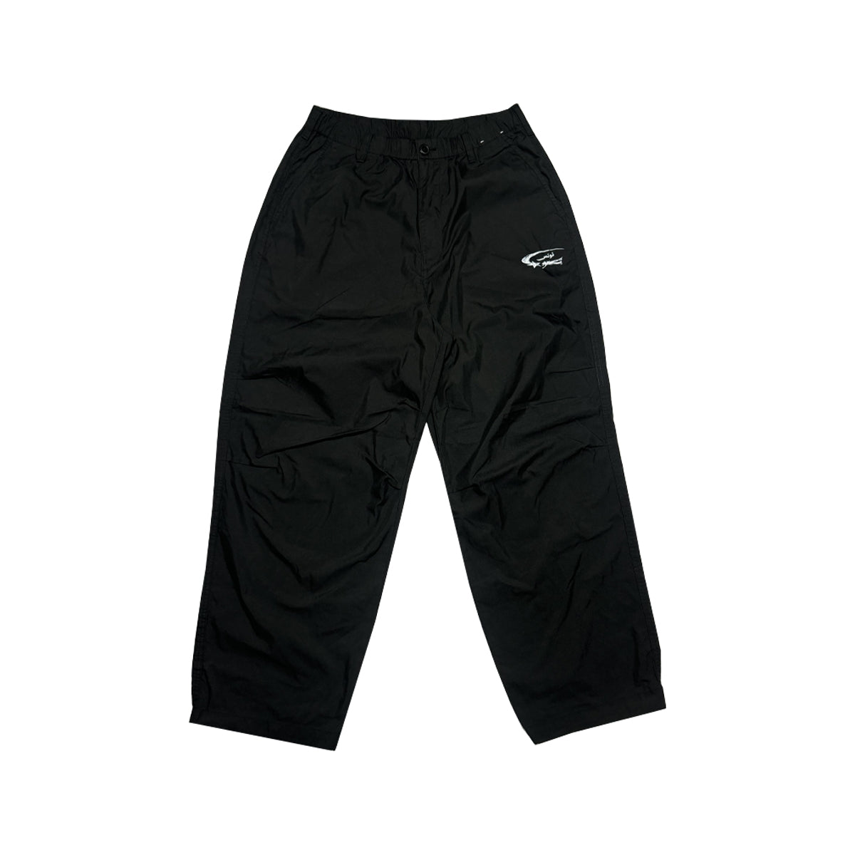 Thoughts - Logo Parachute Pants Black